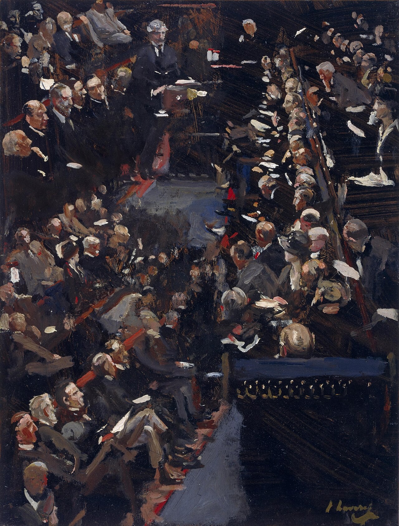 Étude pour « La Chambre des communes - Ramsay Macdonald s'adressant à la Chambre » - John Lavery