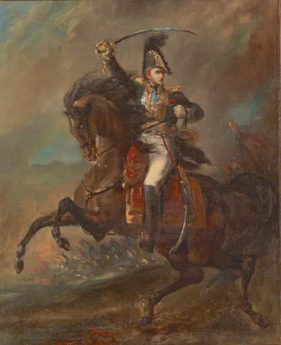 Reproduction du tableau « Général du Premier Empire attaquant l'ennemi - Théodore Géricault » par Alpha Reproduction en peinture à l’huile