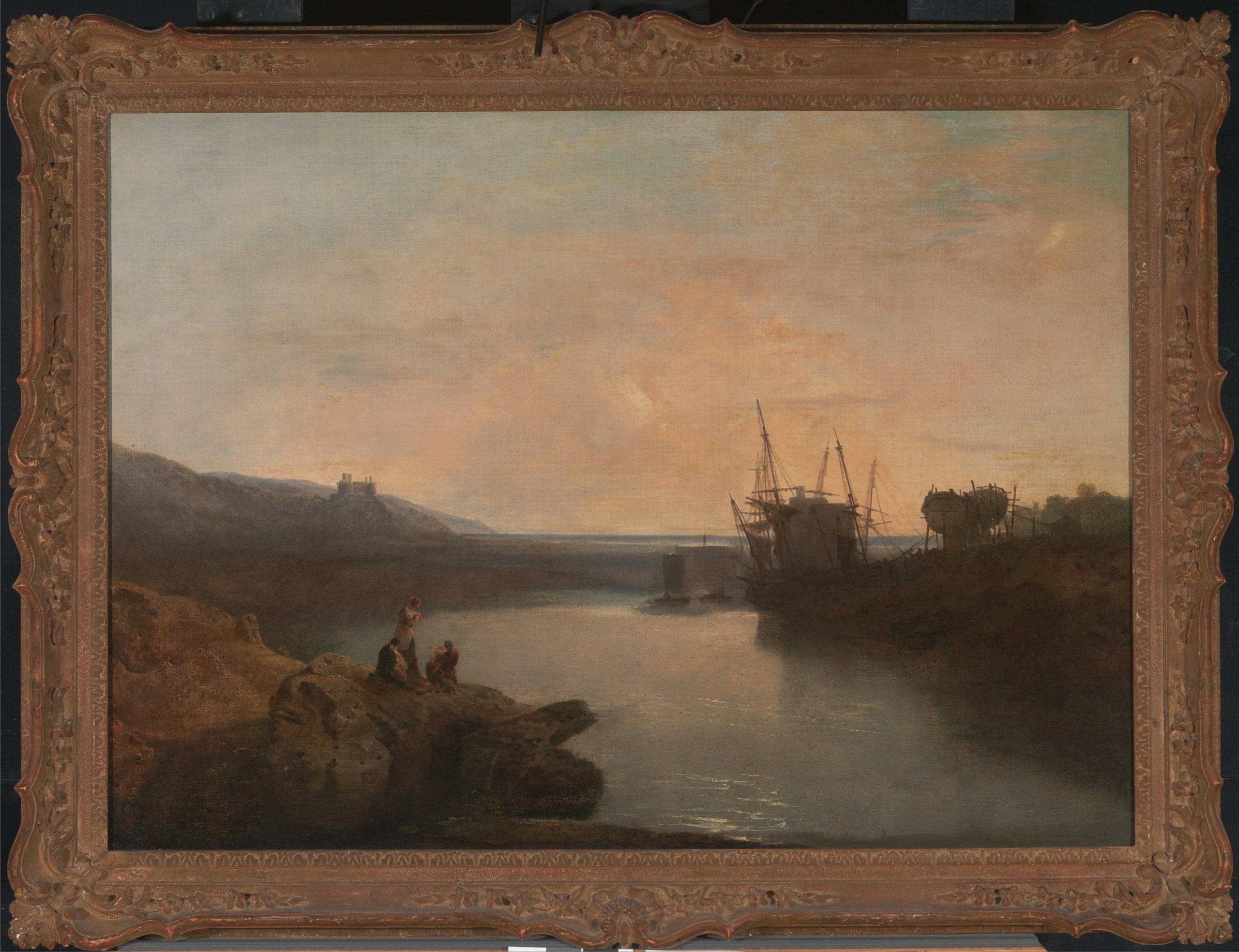 Harlech Castle, fra Tygwyn Ferry, Sommerkveldens skumring - J. M. W. Turner