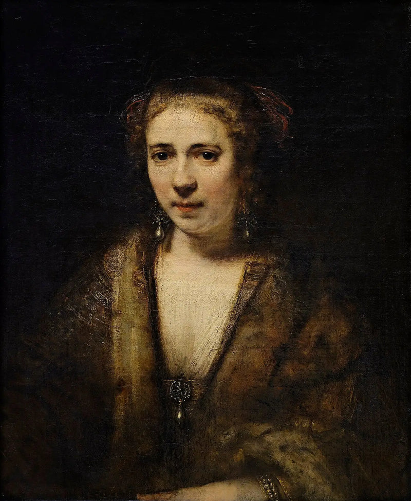 Hendrickje Stoffels med fløyelslue - Rembrandt