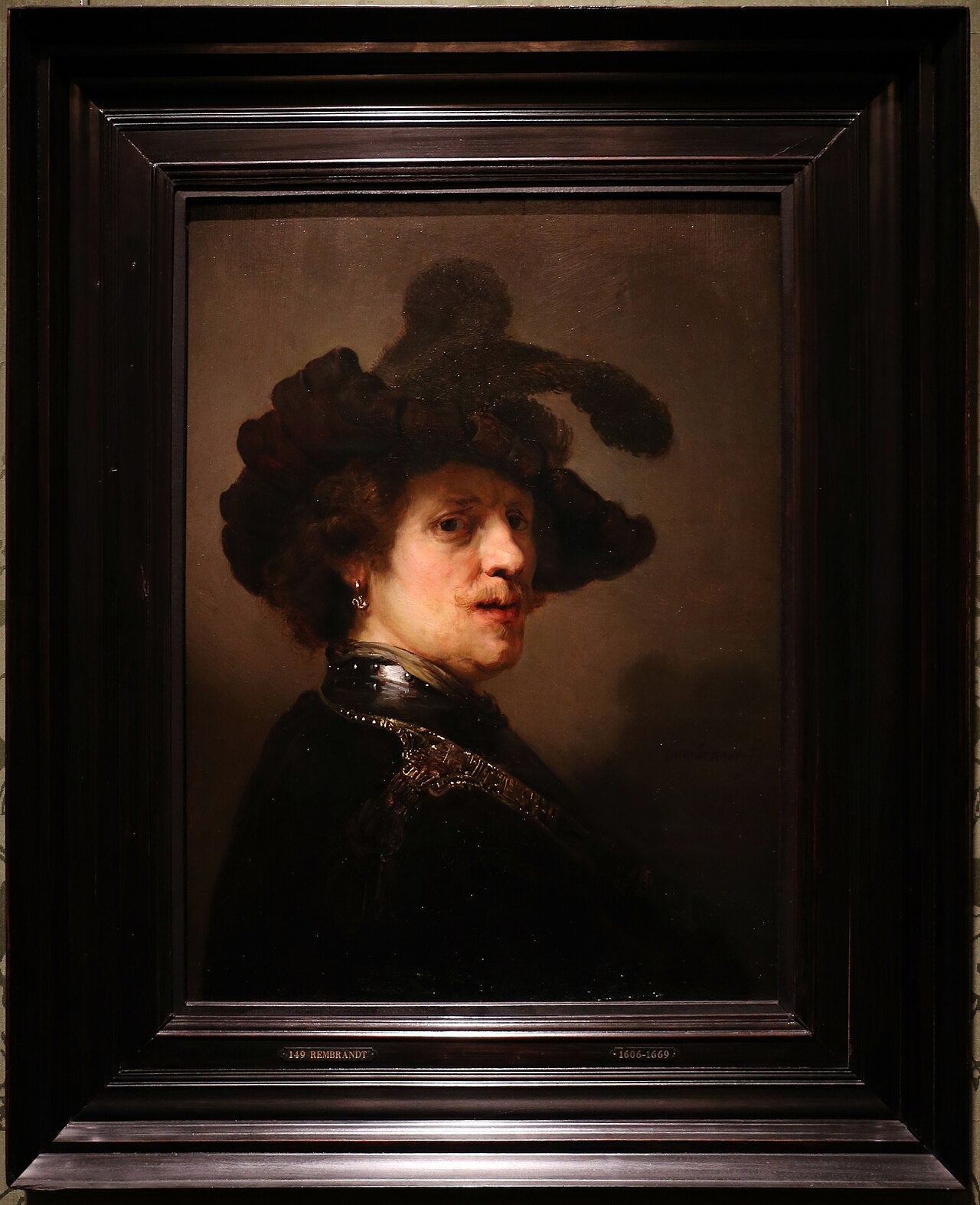 Mann med fjærhatt - Rembrandt