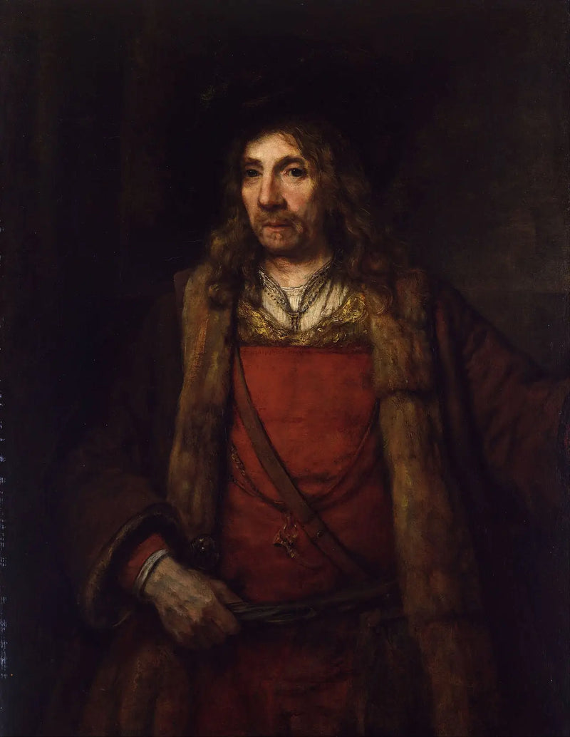 Mann i en pelsforet frakk - Rembrandt