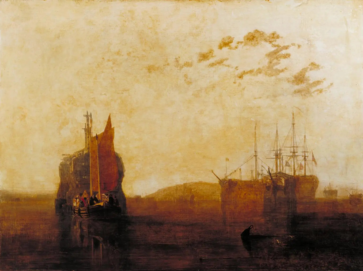 Hulks in the Tamar - J. M. W. Turner - Alpha Reproduction