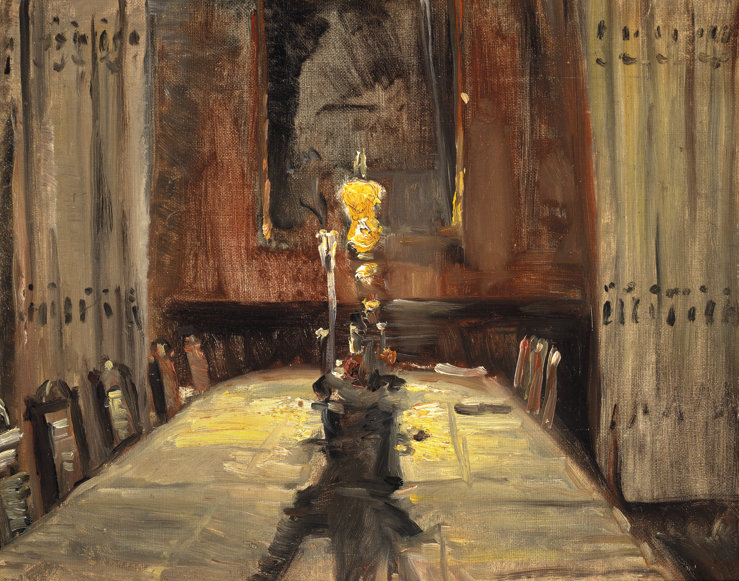 Intérieur de la salle à manger de l'hôtel Brøndum à Skagen. - Michael Peter Ancher