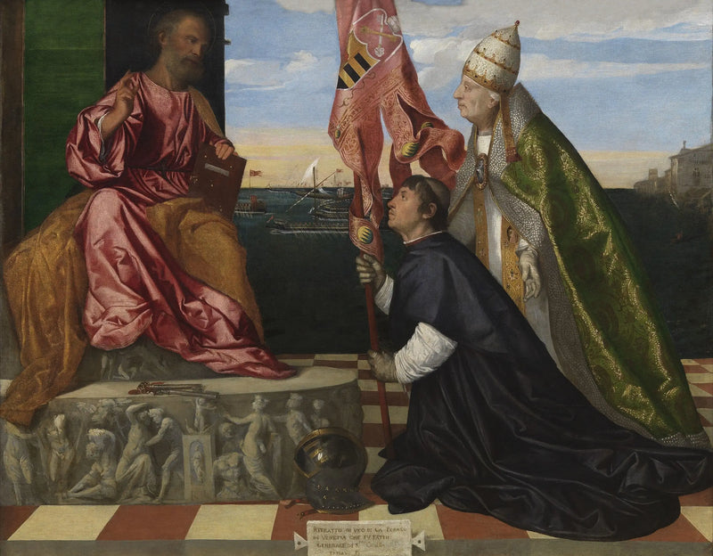 Jacopo Pesaro som viser pave Alexander VI til St. Peter - Titian