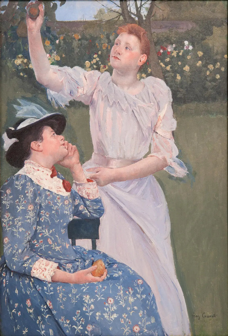 Unge kvinner som plukker frukt - Mary Cassatt