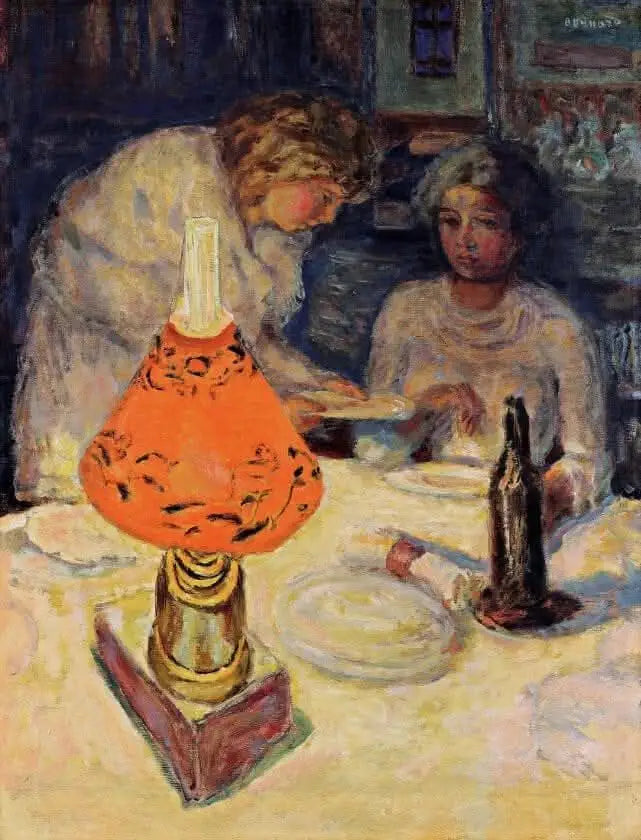 Den oransje lampeskjermen - Pierre Bonnard