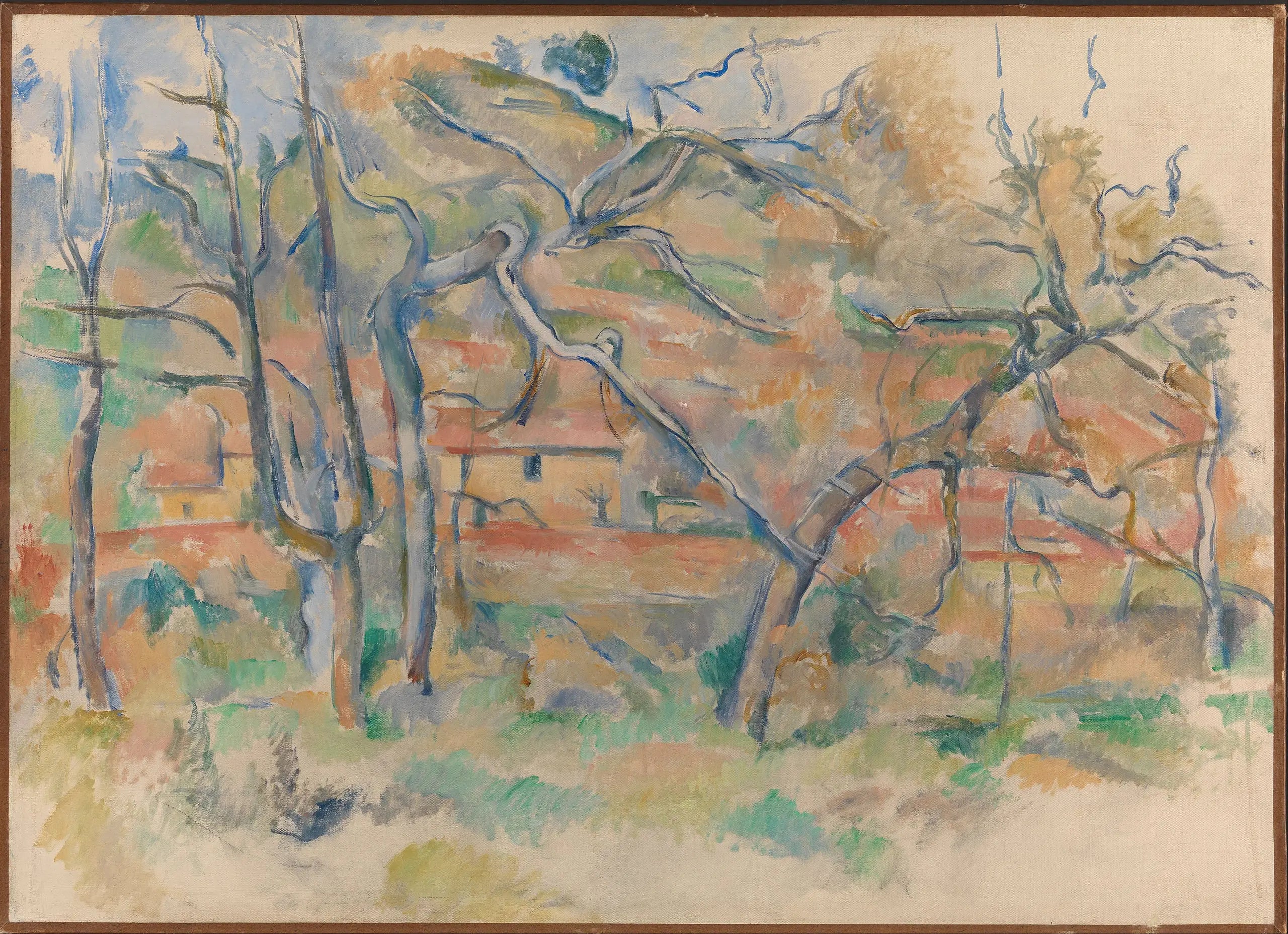 Reproduction du tableau « La Bastide La Durane dans la plaine de Valcros I - Paul Cézanne » par Alpha Reproduction en peinture à l’huile