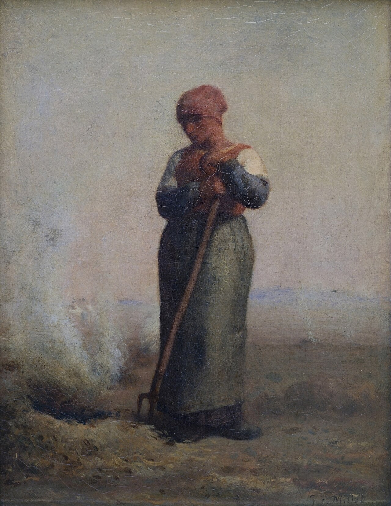 La Brûleuse d'herbes - Jean-François Millet