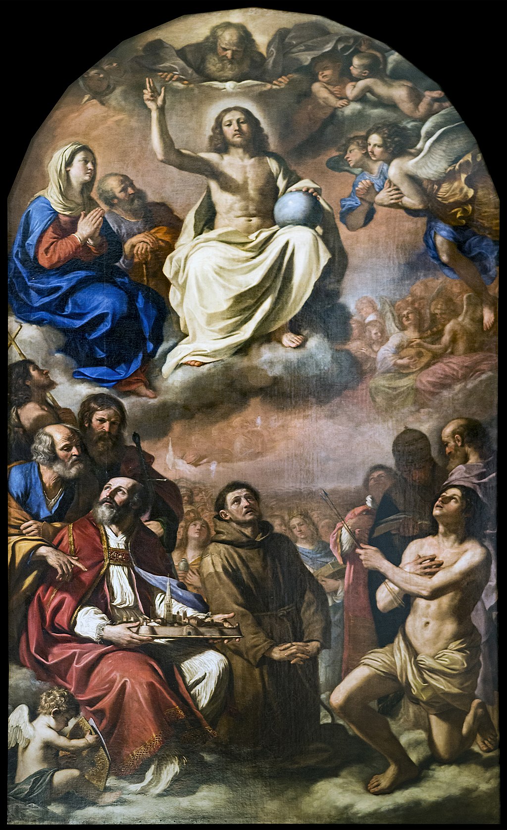 La Gloire de tous les saints. Les saints protecteurs de la ville de Modène - Guercino - Alpha Reproduction