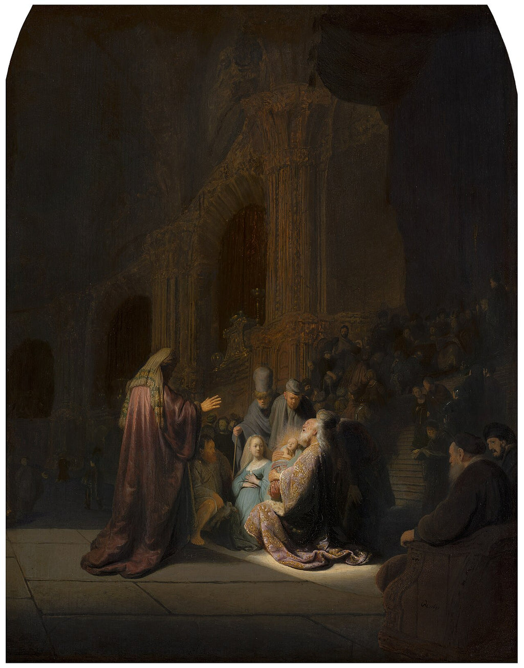 Reproduction du tableau « La Prière de Siméon - Rembrandt » par Alpha Reproduction en peinture à l’huile