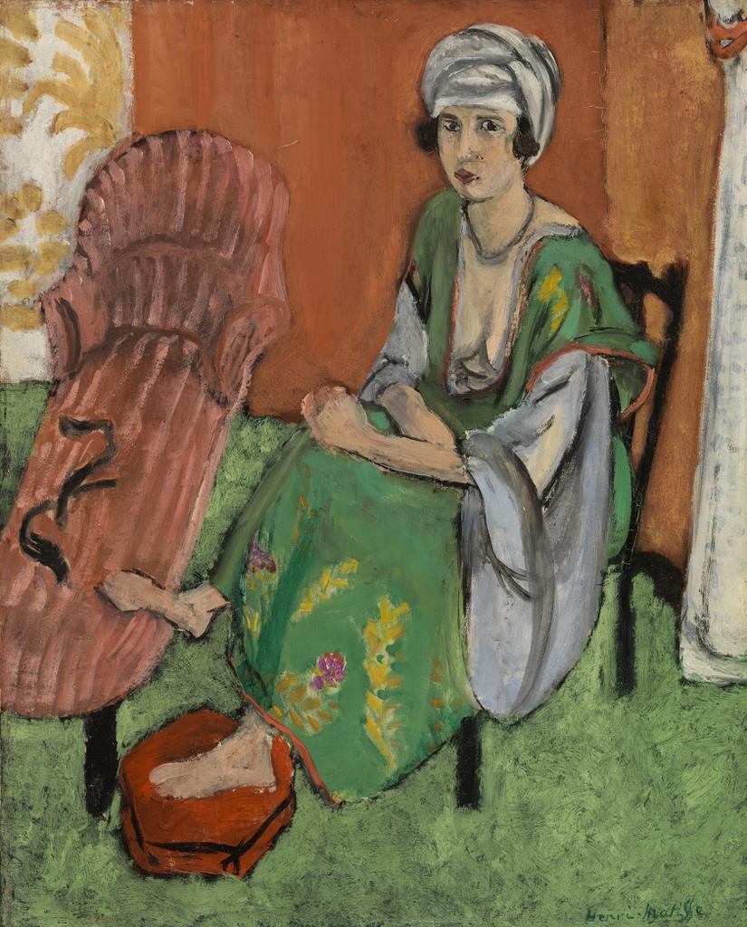 Reproduction du tableau « La Robe verte - Henri Matisse » par Alpha Reproduction en peinture à l’huile