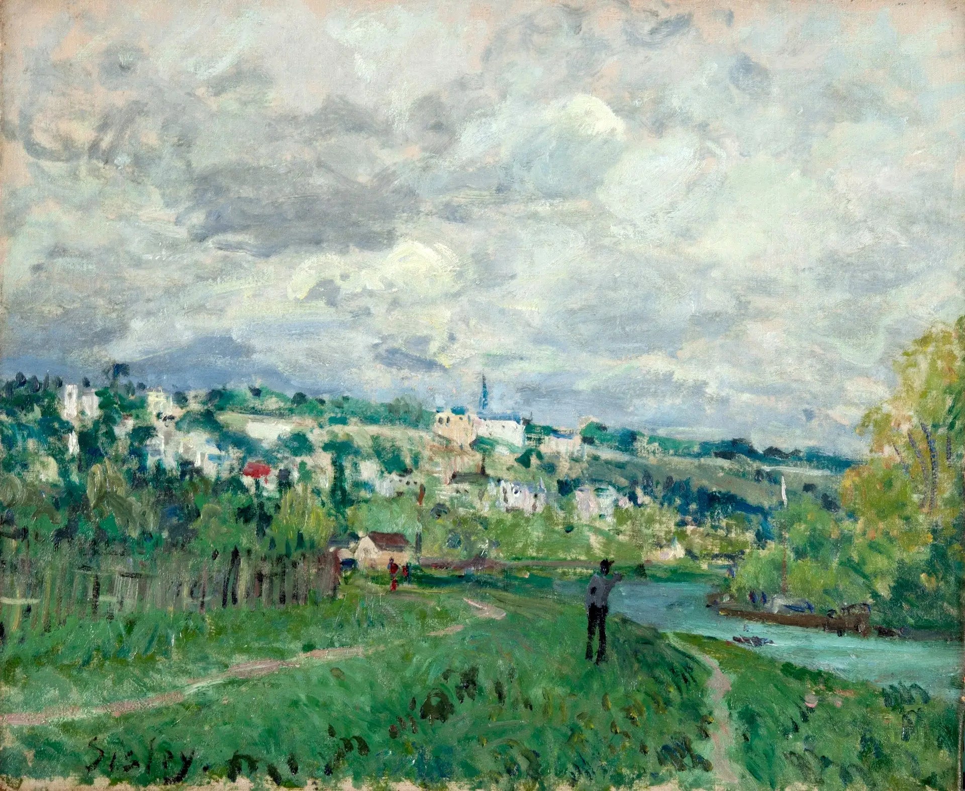 Reproduction du tableau « La Seine près de Saint-Cloud - Alfred Sisley » par Alpha Reproduction en peinture à l’huile