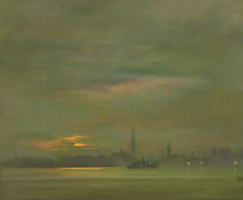 Themsen om kvelden - James Abbott McNeill Whistler