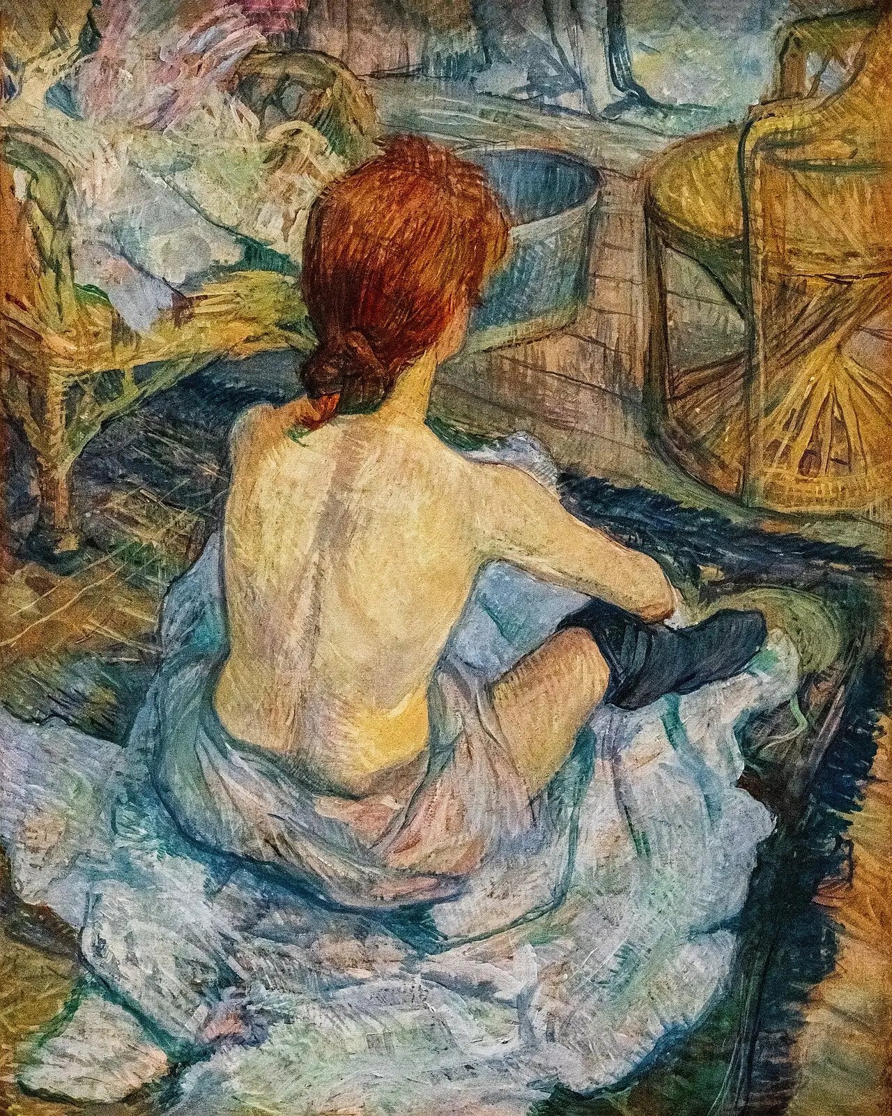 Reproduction du tableau « La Toilette - Henri de Toulouse-Lautrec » par Alpha Reproduction en peinture à l’huile
