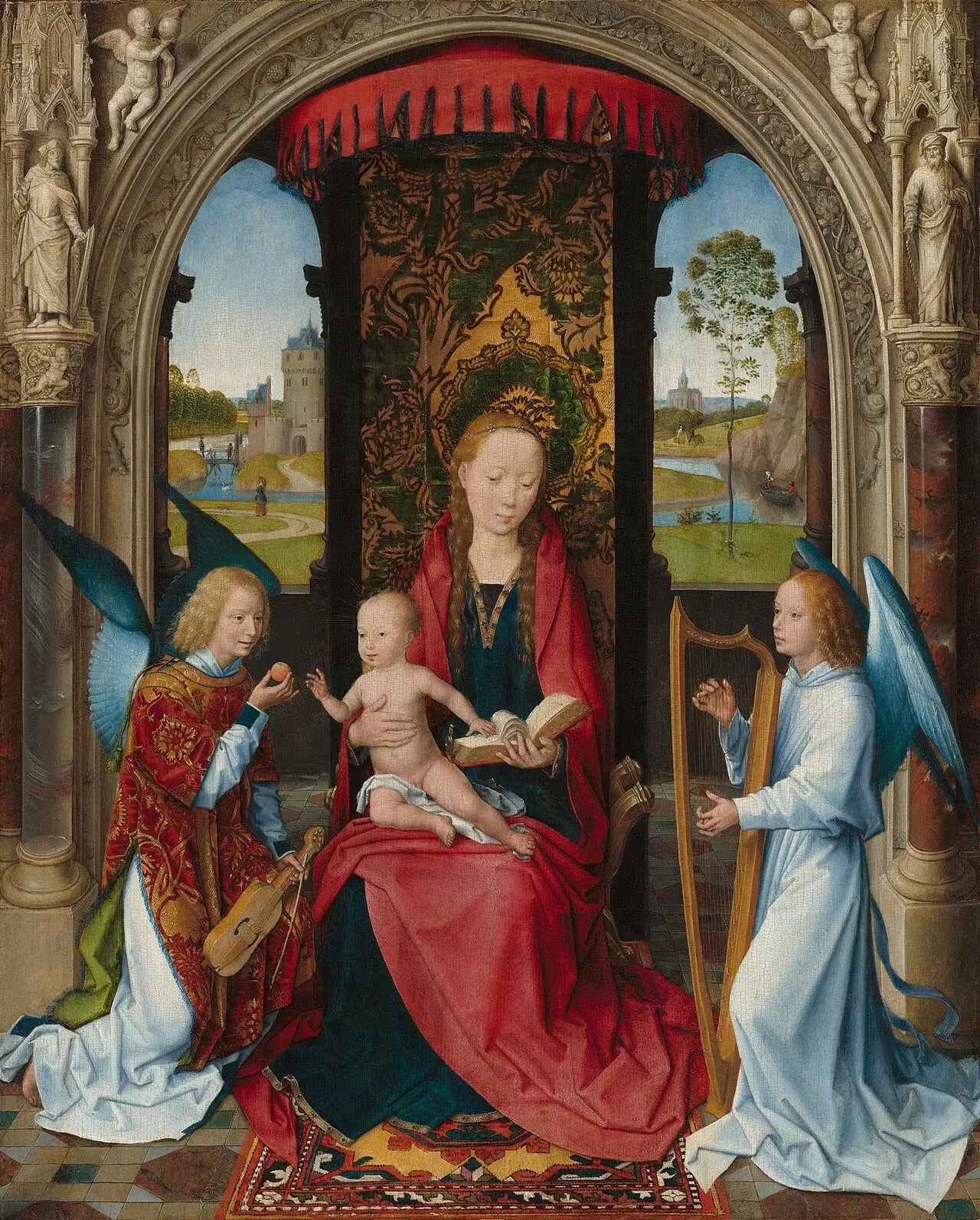 La Vierge à l’Enfant avec des anges - Hans Memling - Alpha Reproduction
