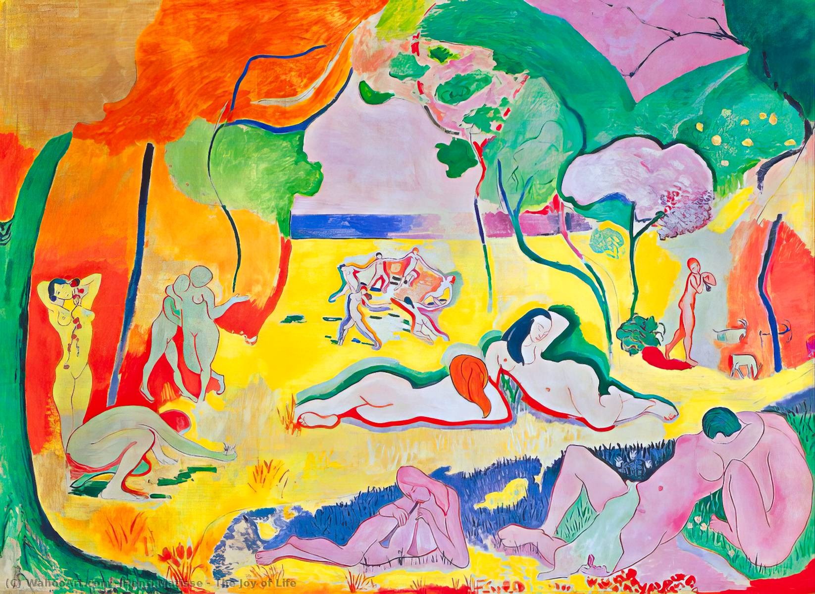 Reproduction du tableau « La joie de vivre - Henri Matisse » par Alpha Reproduction en peinture à l’huile