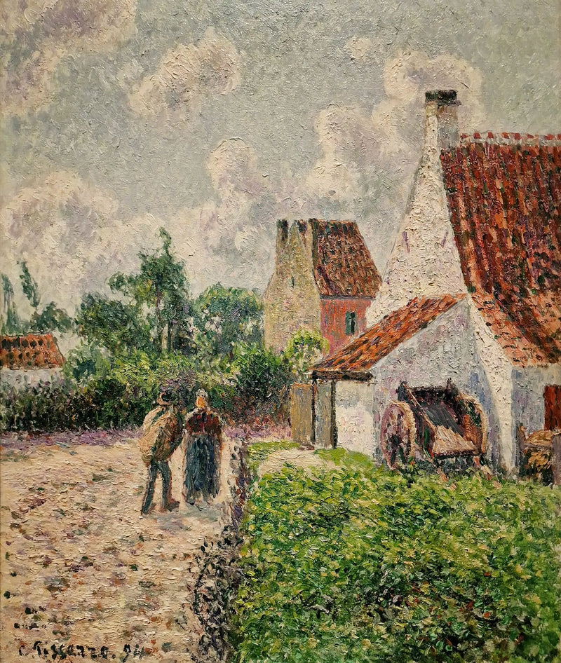 Det rosa huset i Knokke - Camille Pissarro