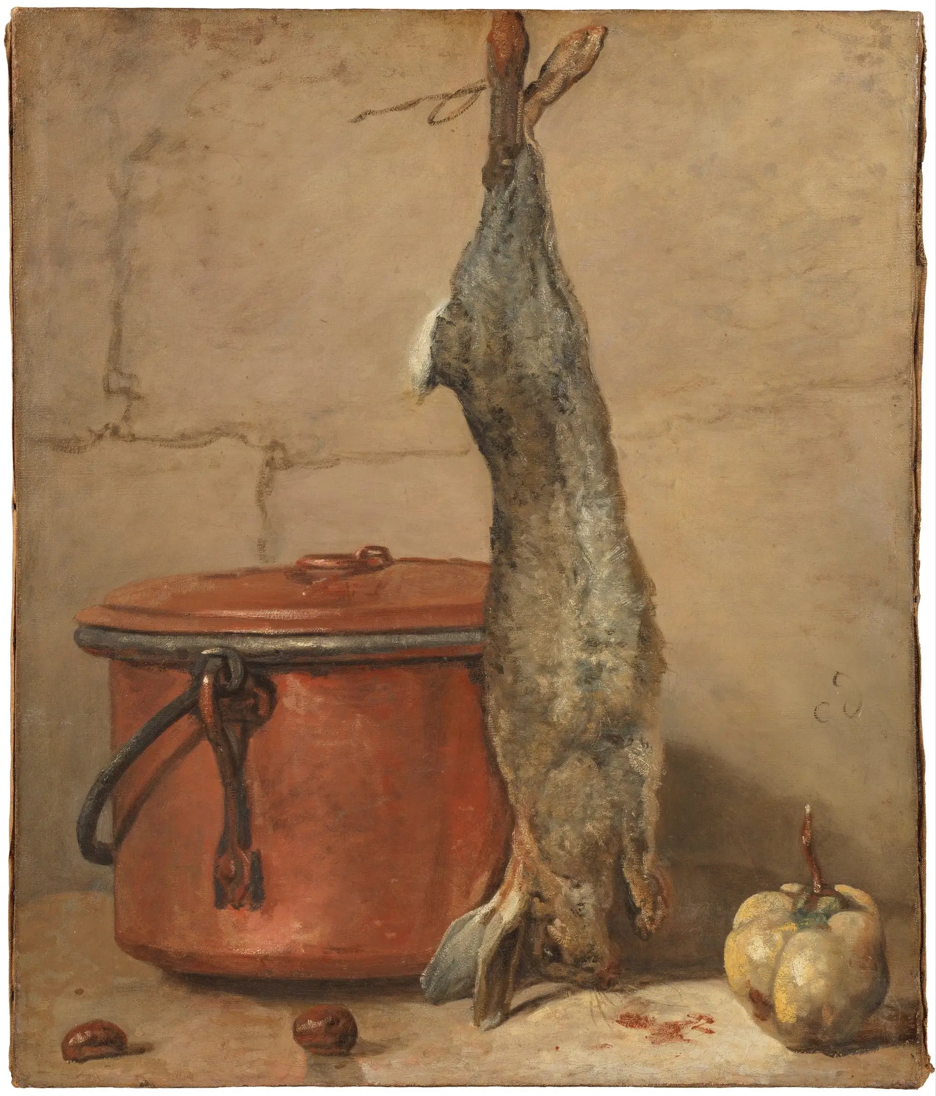 Lapin et marmite en cuivre - Jean Siméon Chardin - Alpha Reproduction