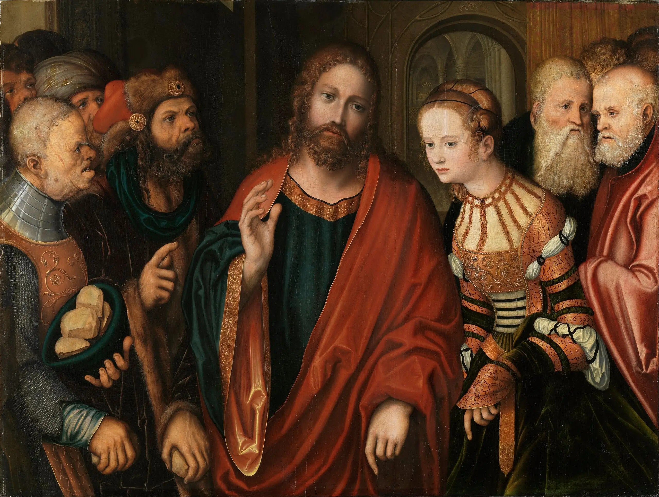 Le Christ et la femme adultère - Lucas Cranach the Elder - Alpha Reproduction