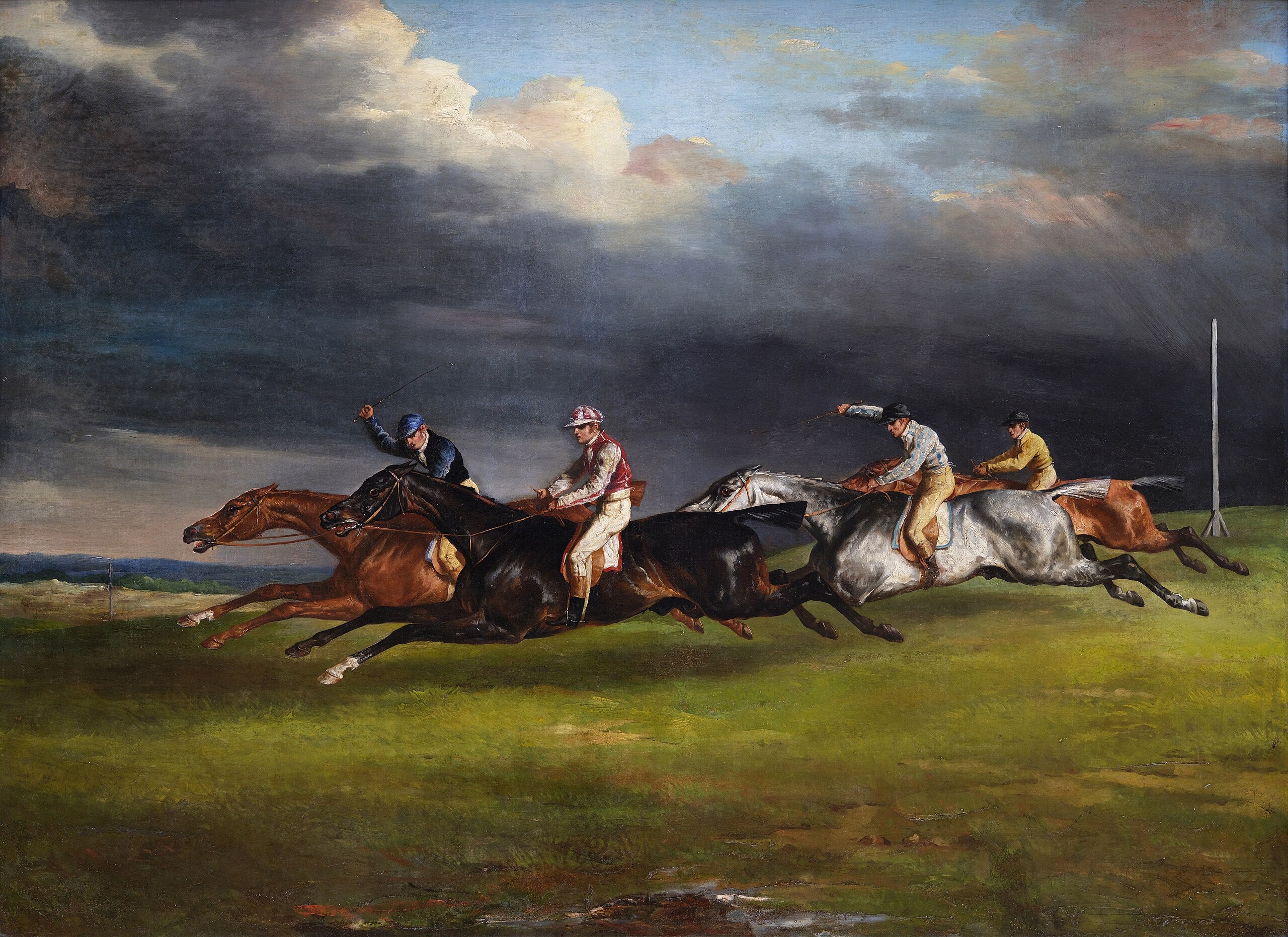 Reproduction du tableau « Le Derby d'Epsom - Théodore Géricault » par Alpha Reproduction en peinture à l’huile