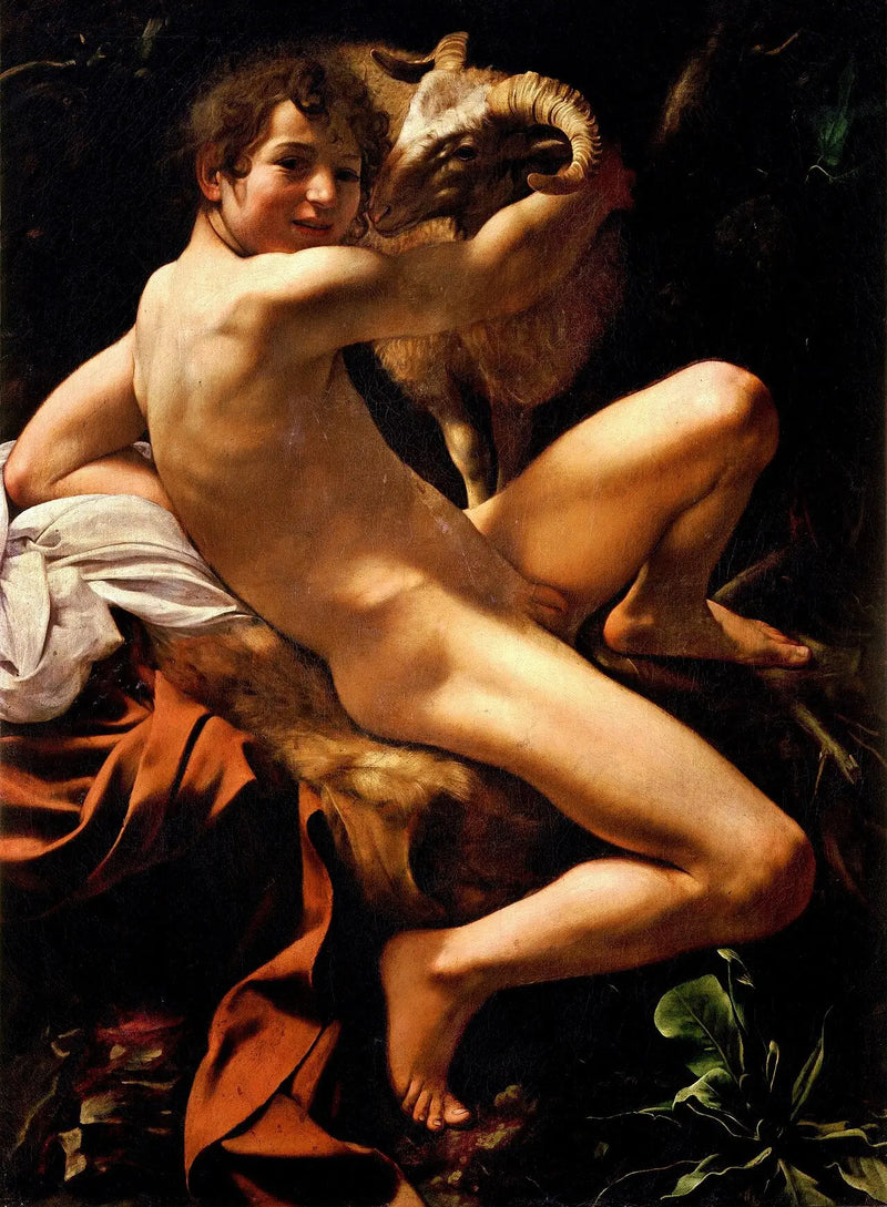 Den unge Johannes Døperen med væren - Caravaggio