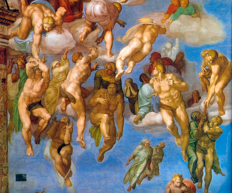 Dommedag, detalj. - Michelangelo