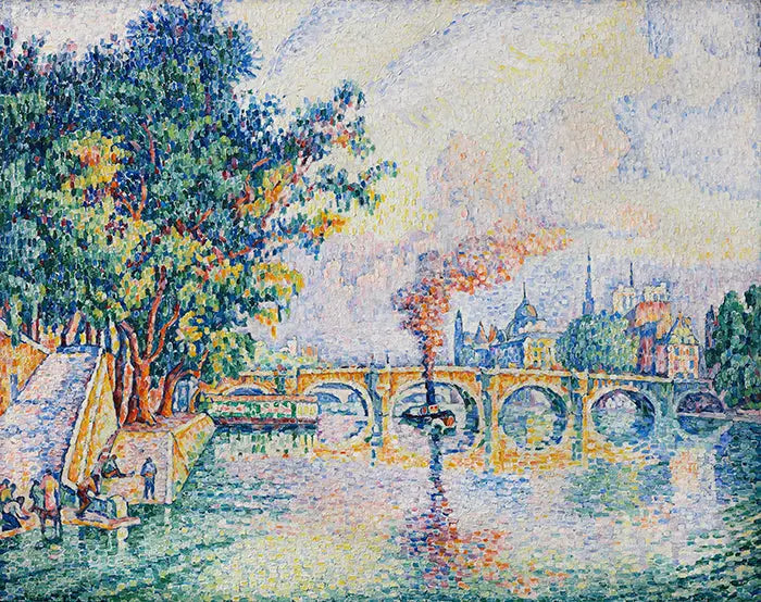 Reproduction du tableau « Le Pont-Neuf, Paris - Paul Signac » par Alpha Reproduction en peinture à l’huile