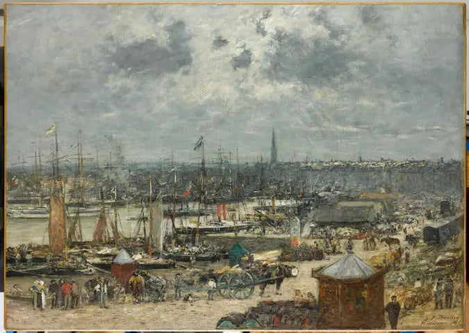 Reproduction du tableau « Le Port de Bordeaux - Eugène Boudin » par Alpha Reproduction en peinture à l’huile