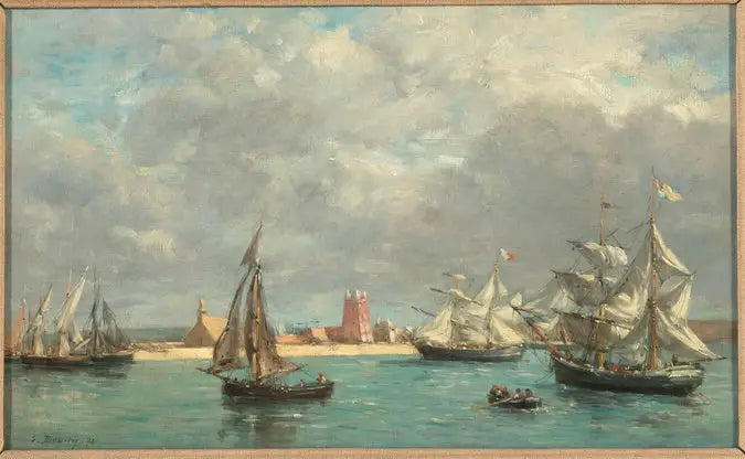 Reproduction du tableau « Le Port de Camaret - Eugène Boudin » par Alpha Reproduction en peinture à l’huile