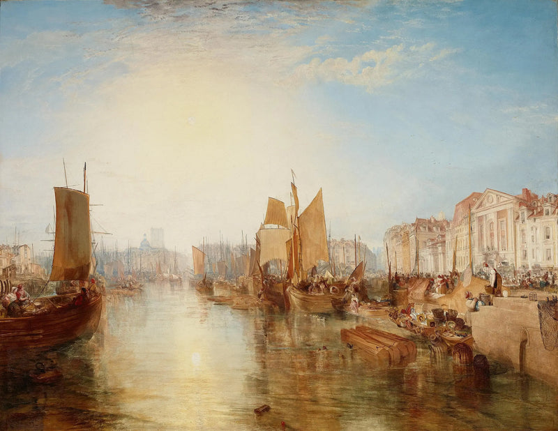 Havnen i Dieppe - J. M. W. Turner