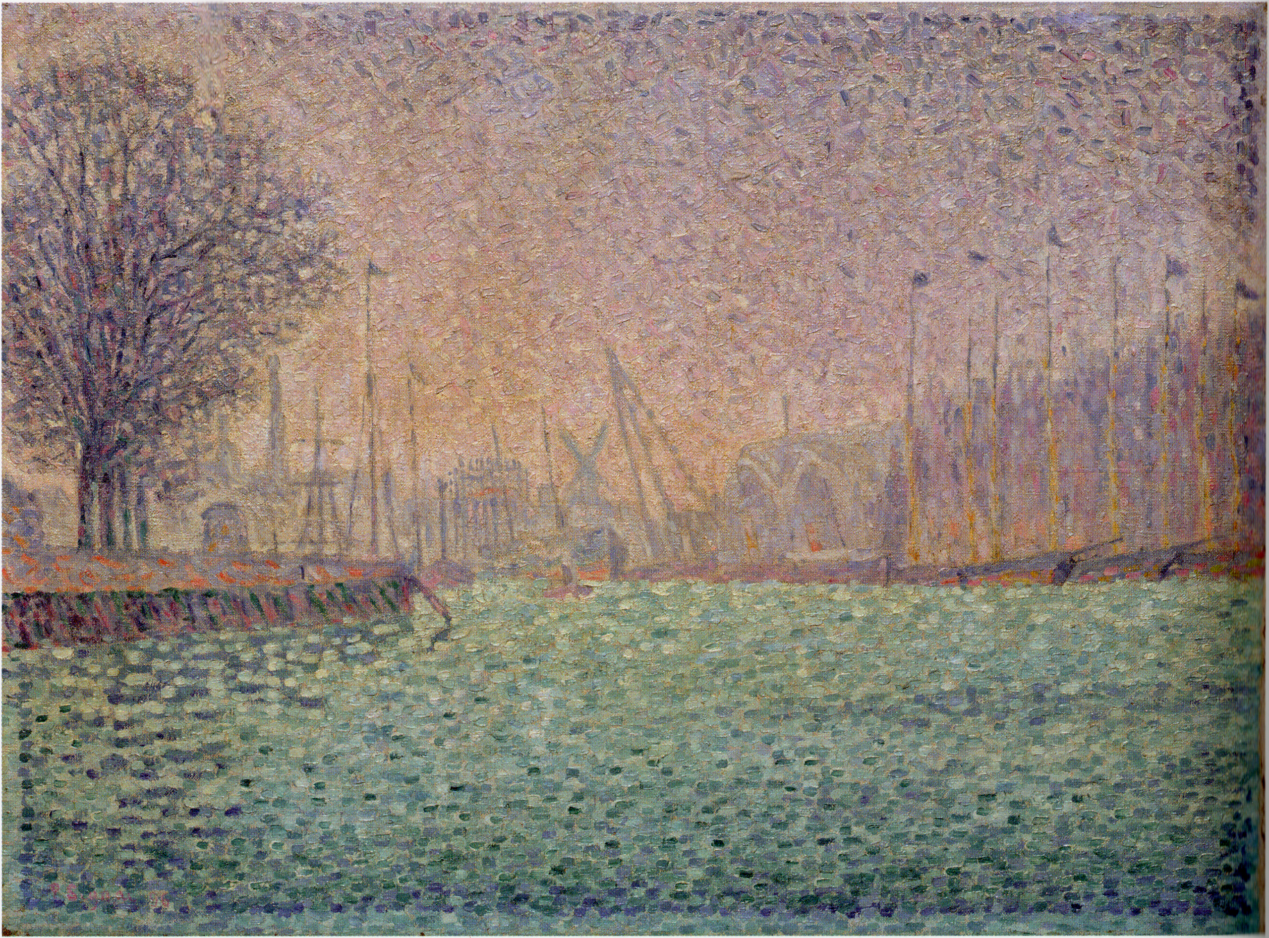 Reproduction du tableau « Le bassin de la chasse d'eau - Paul Signac » par Alpha Reproduction en peinture à l’huile