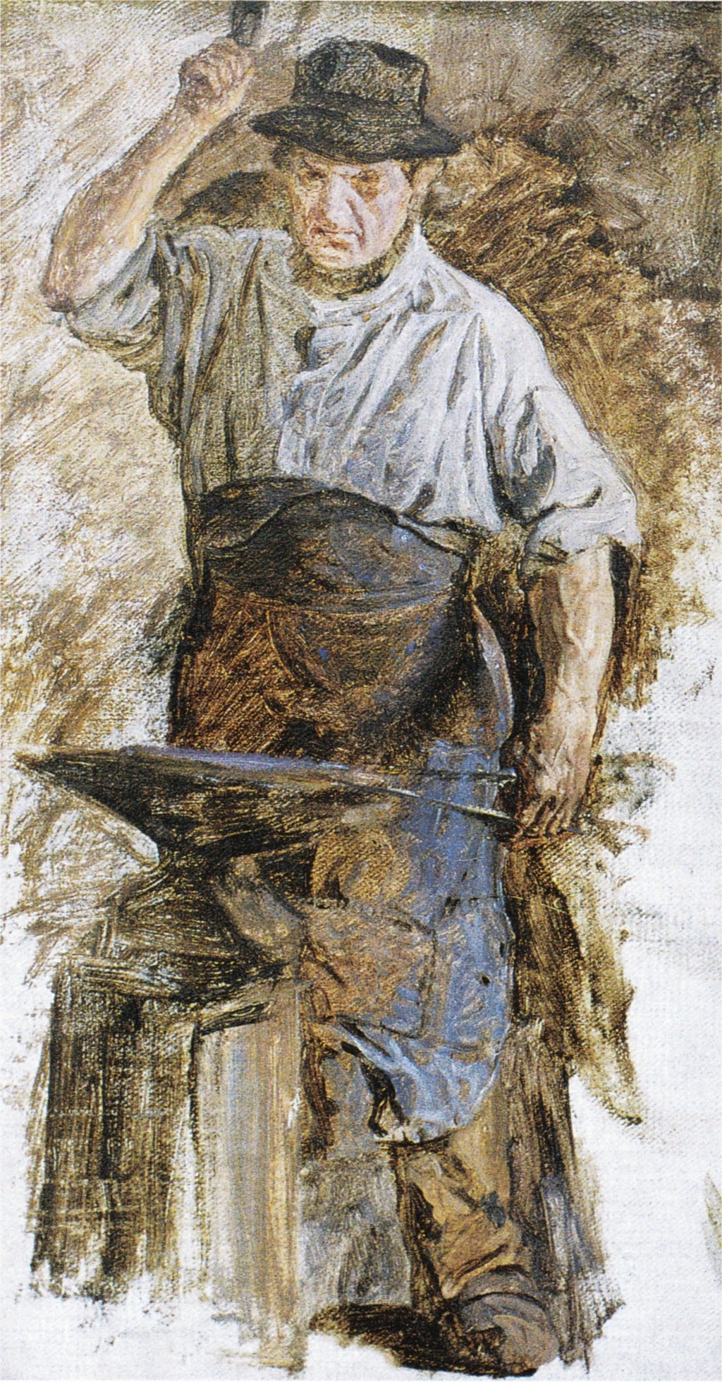 Smeden Hans Pedersen fra Hornbæk. Studie.. - Peder Severin Krøyer