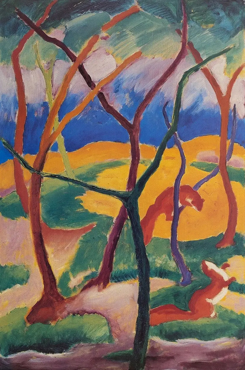 De små ilderne leker - Franz Marc