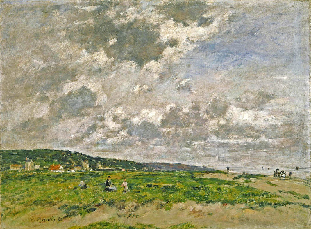 Reproduction du tableau « Les dunes de Tourgeville - Eugène Boudin » par Alpha Reproduction en peinture à l’huile
