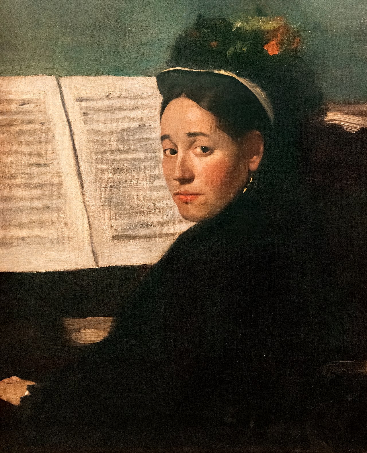 Frøken Dihau ved pianoet - Edgar Degas