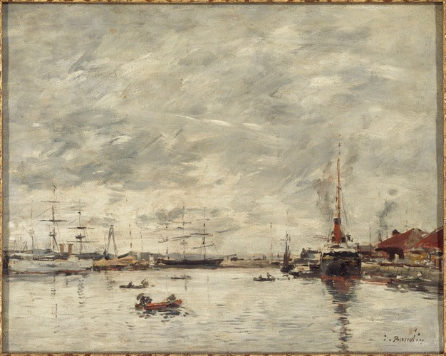 Reproduction du tableau « Marine par temps gris - Eugène Boudin » par Alpha Reproduction en peinture à l’huile