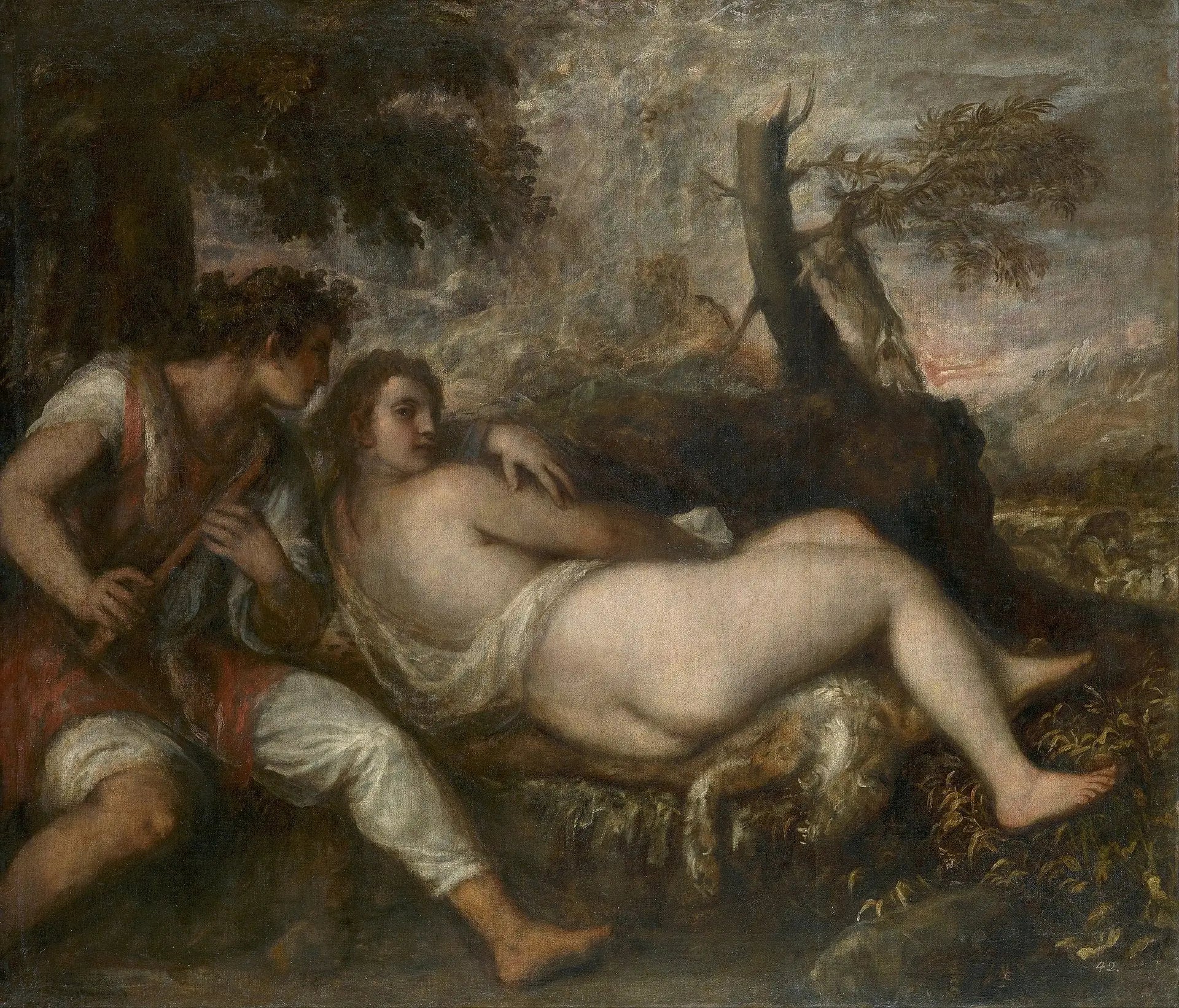 Nymphe et Berger - Titian - Alpha Reproduction