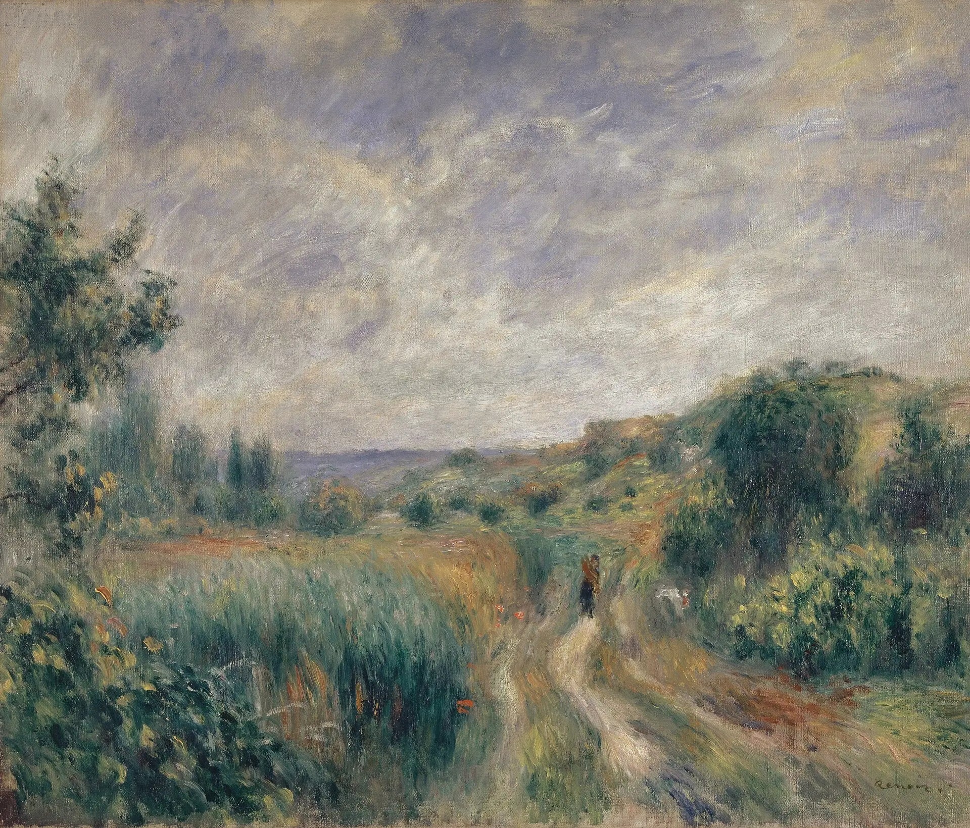 Reproduction du tableau « Paysage aux environs d'Essoyes - Pierre-Auguste Renoir » par Alpha Reproduction en peinture à l’huile