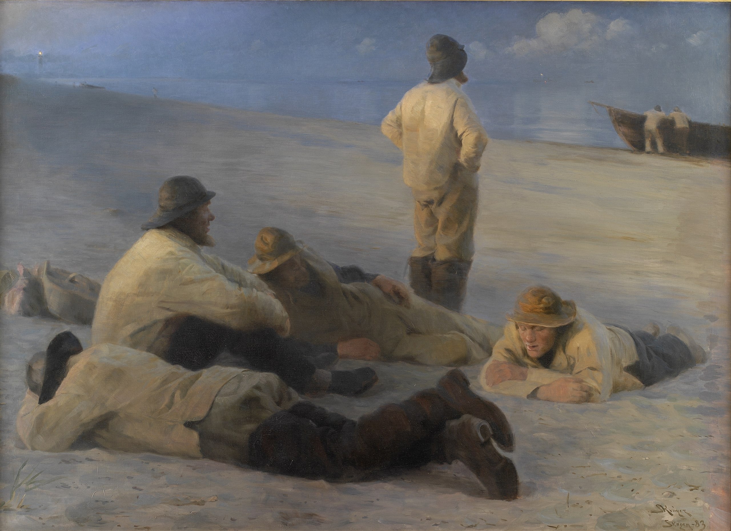 Fiskere på stranden i Skagen - Peder Severin Krøyer