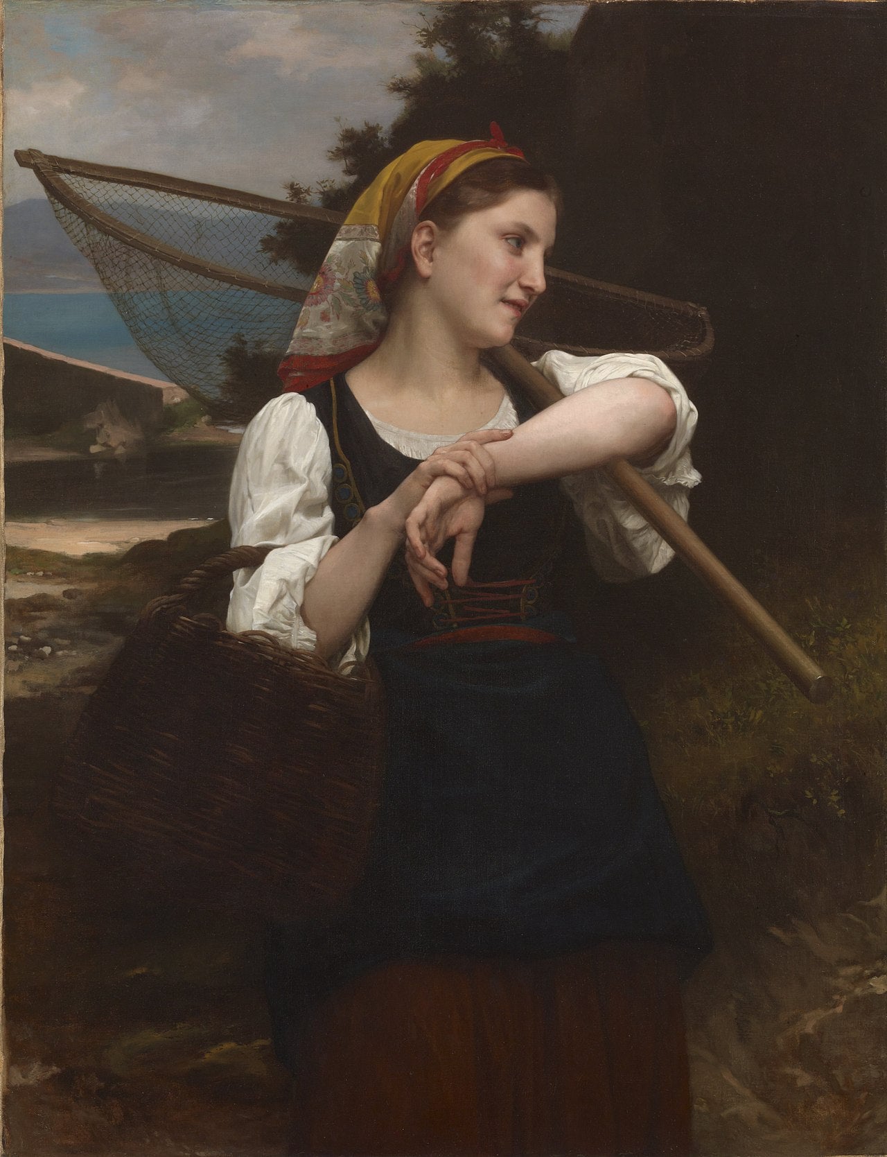 Reproduction du tableau « Pêcheuse - Bouguereau » par Alpha Reproduction en peinture à l’huile