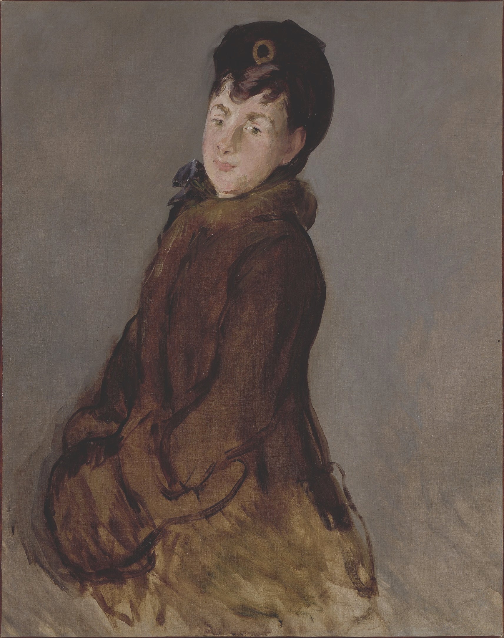 Reproduction du tableau « Portrait d'Isabelle Lemonnier au manchon - Édouard Manet » par Alpha Reproduction en peinture à l’huile