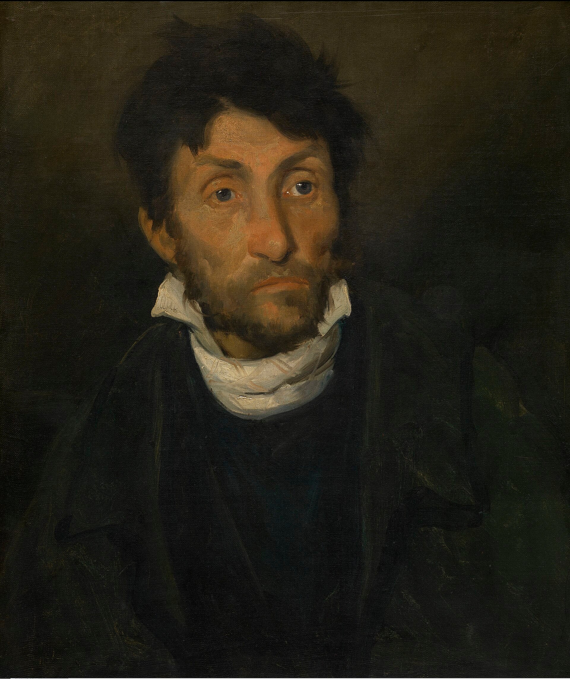 Reproduction du tableau « Portrait d'un cleptomane - Théodore Géricault » par Alpha Reproduction en peinture à l’huile