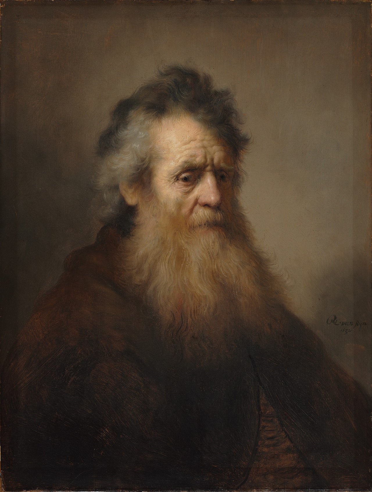 Reproduction du tableau « Portrait d'un homme âgé - Rembrandt » par Alpha Reproduction en peinture à l’huile