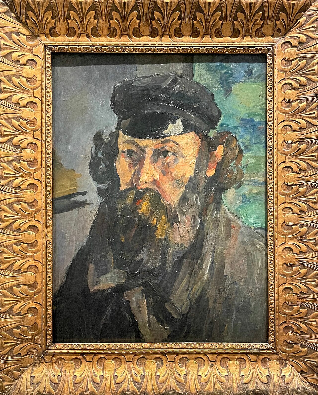 Portrett av kunstneren med caps - Paul Cézanne