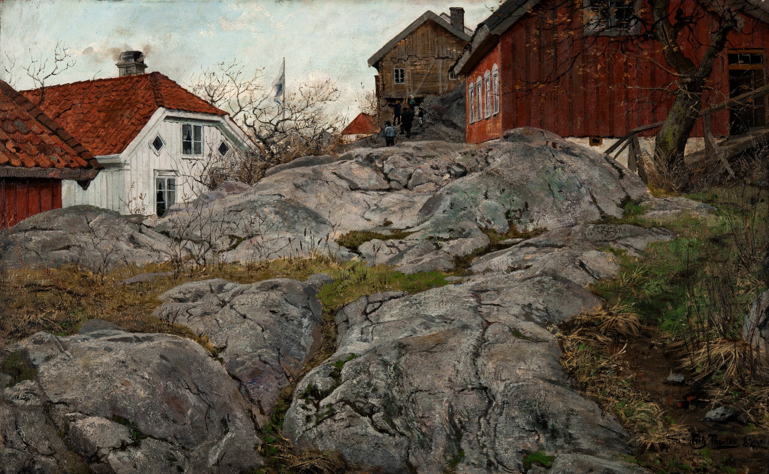 Rock, motif de Kragerö - Frits Thaulow