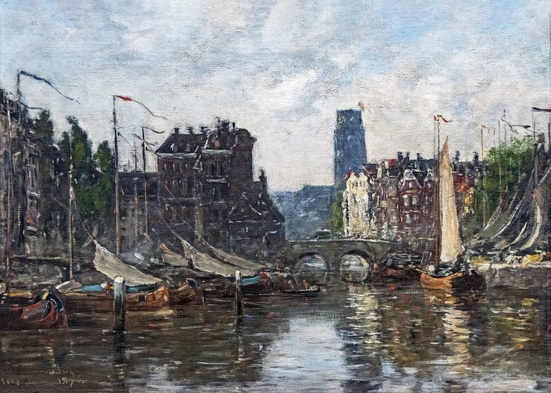 Rotterdam, børsbroen - Eugène Boudin