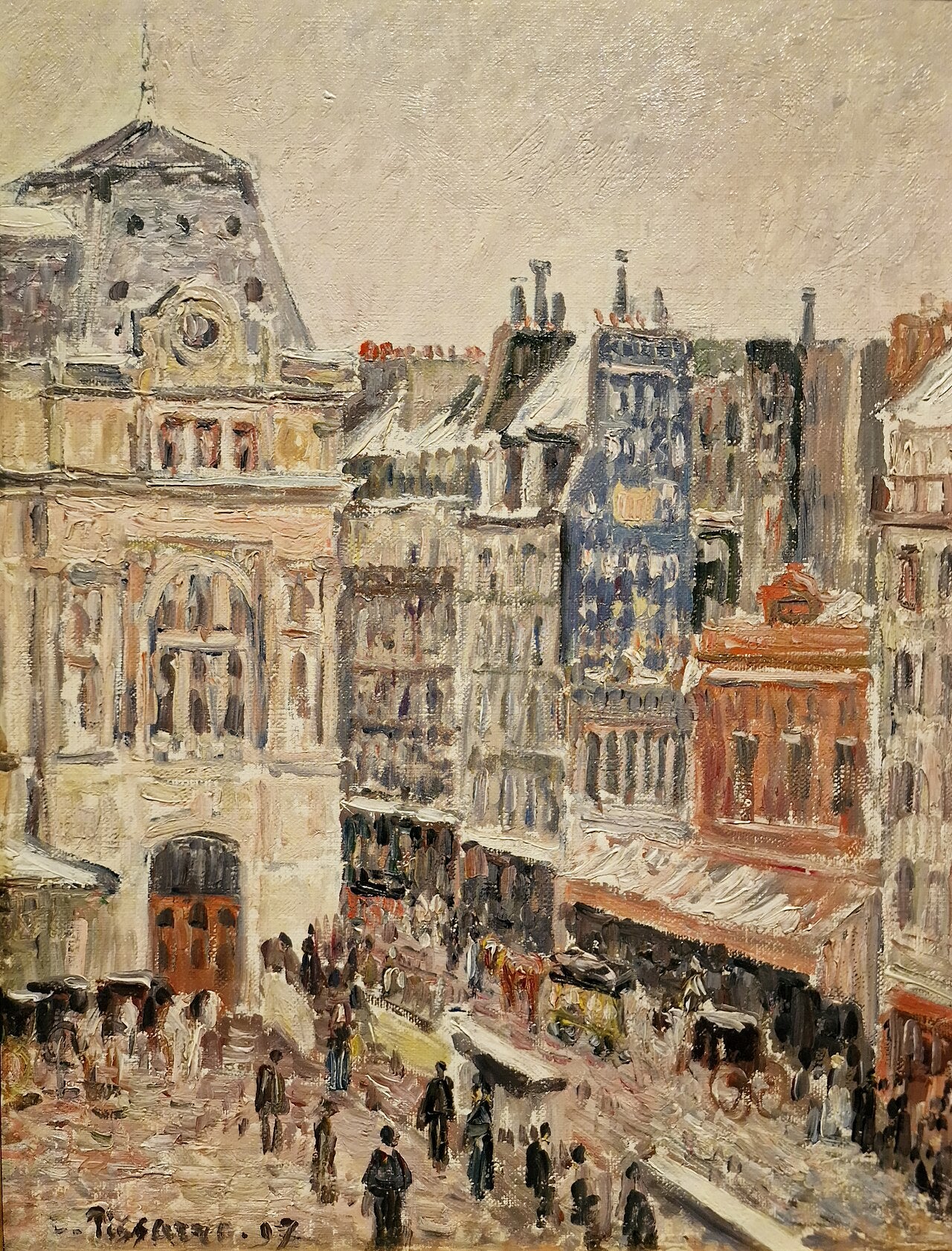 Reproduction du tableau « Rue d'Amsterdam et Gare Staint-Lazare - Camille Pissarro » par Alpha Reproduction en peinture à l’huile