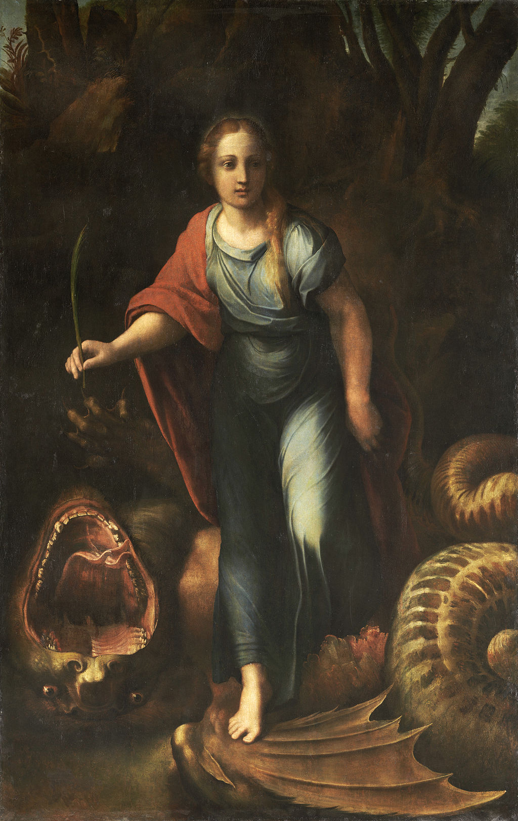 Reproduction du tableau « Sainte Marguerite - Raphaël Sanzio » par Alpha Reproduction en peinture à l’huile