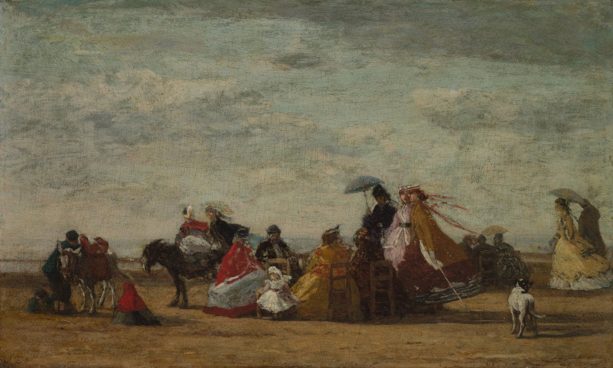 Reproduction du tableau « Scène de plage - Eugène Boudin » par Alpha Reproduction en peinture à l’huile